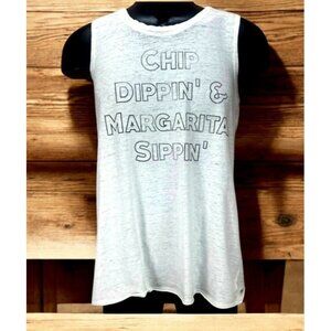 Doe 'Chip Dippin & Margarita Sippin' Sheer TankTop Medium